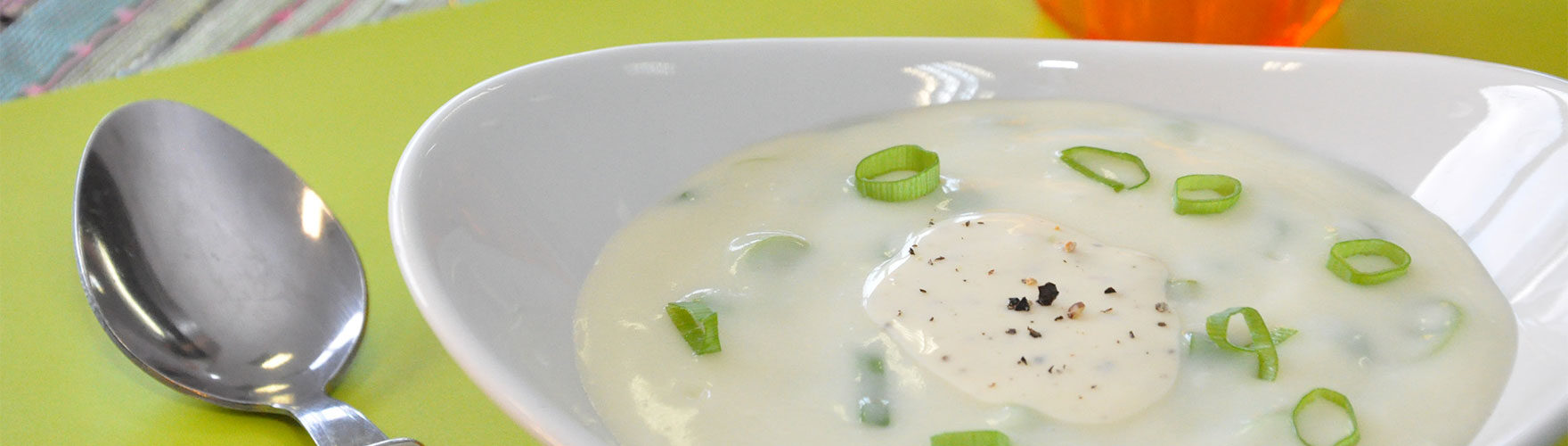 Refreshing spring onion soup