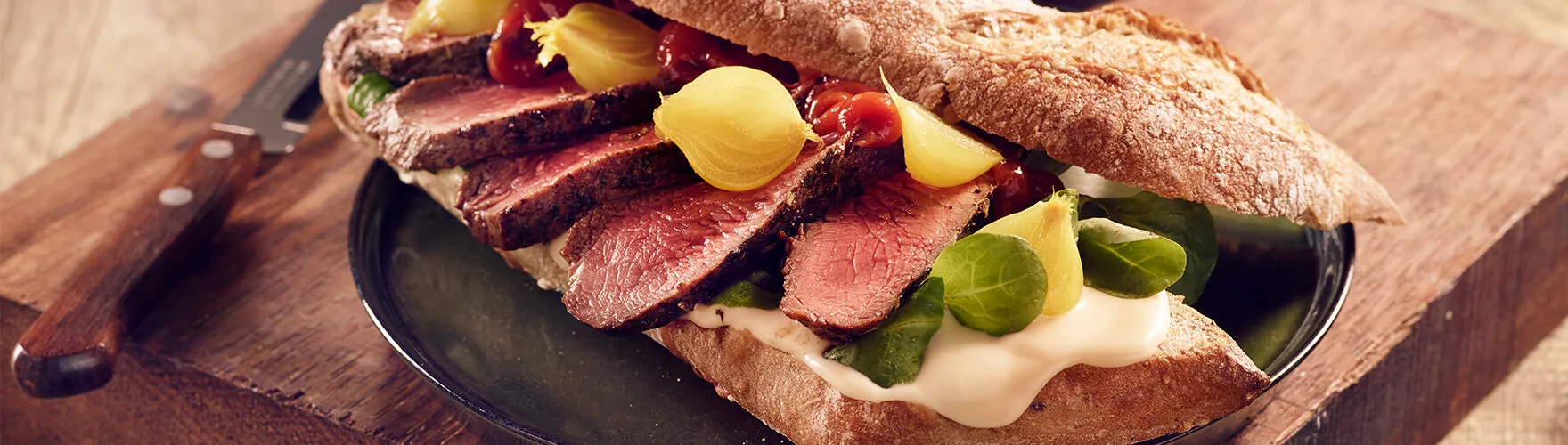 Steak Sandwich met Amsterdamse uitjes en ERU Prestige